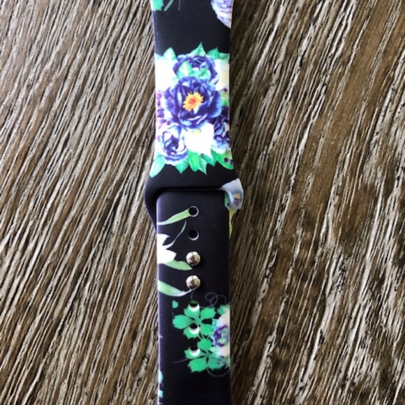 Floral Silicone Apple Smart Watch Bands - Picture 2 of 7